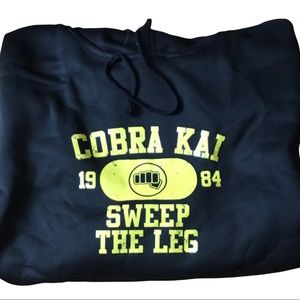 Cobra Kai hoodie sweep the leg 1984 late black